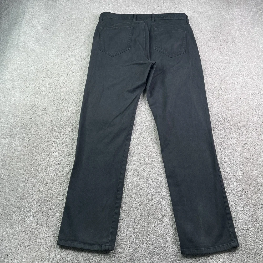 Johnston and Murphy Pants Mens 32x30 Black 5 Pocket Chino Pima Cotton Stretch